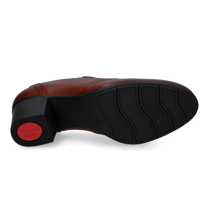 Tamaris Comfort cognac Enkelpumps in leer (317968)