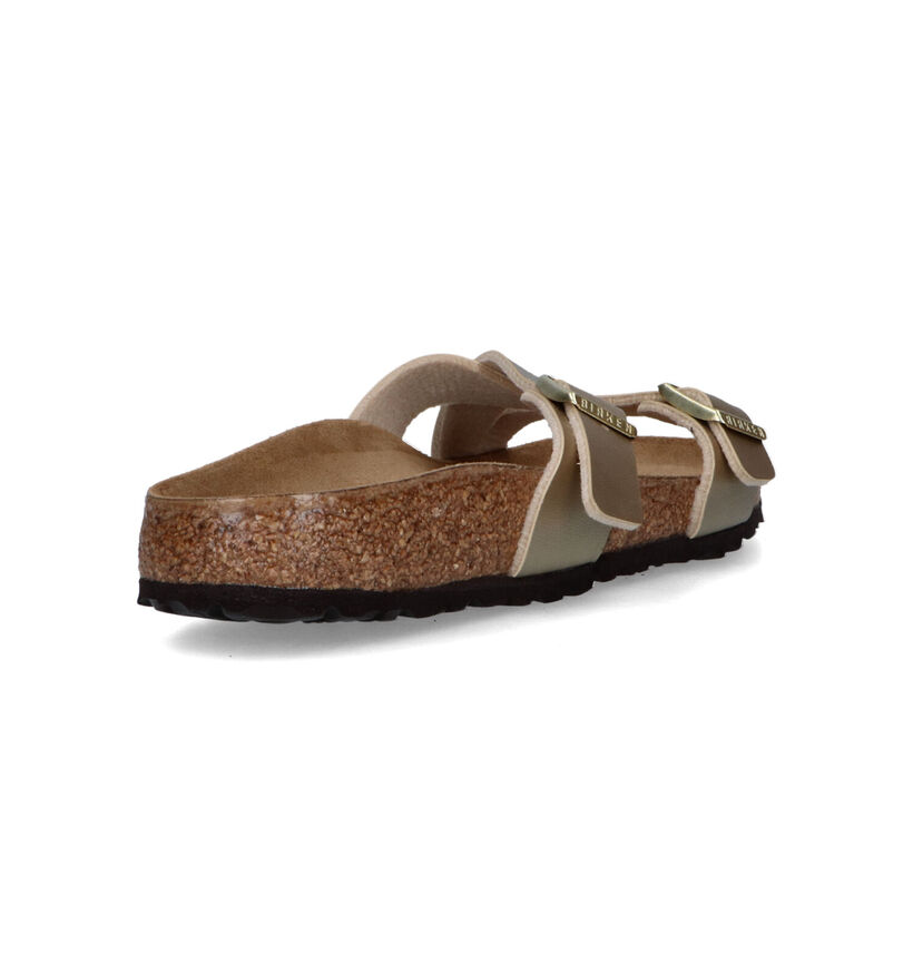 Birkenstock Yao Balance Gouden Slippers in kunstleer (322656)