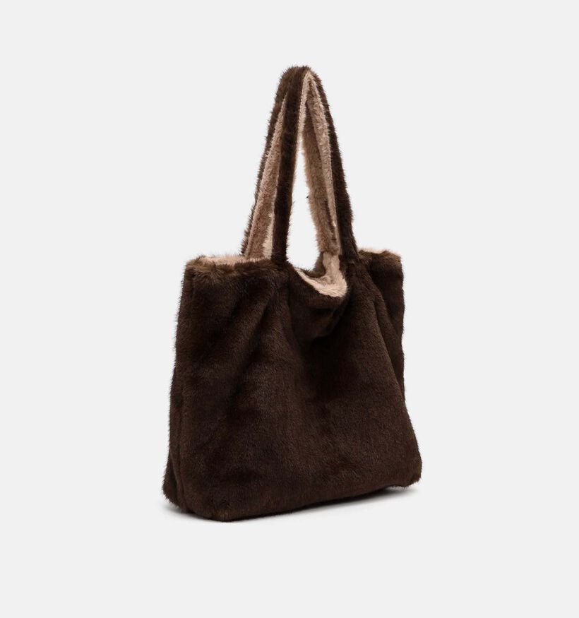 Emily & Noah Eva Fluffy Cabas en Brun fonc&eacute; pour femmes (378864)