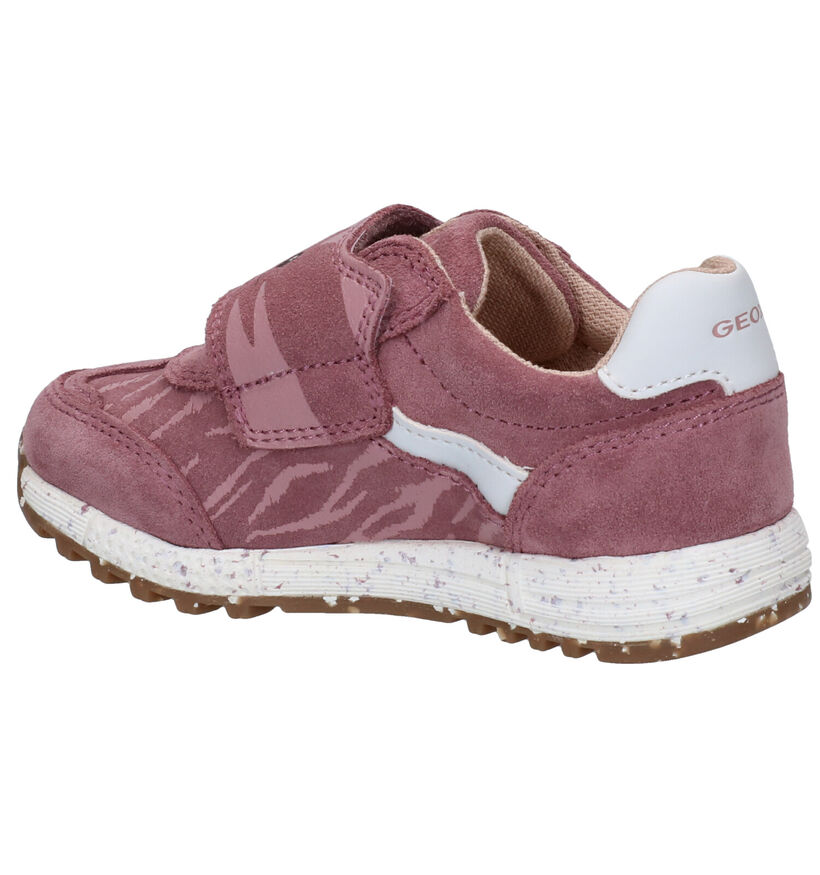 Geox Alben Roze Velcroschoenen in daim (284081)