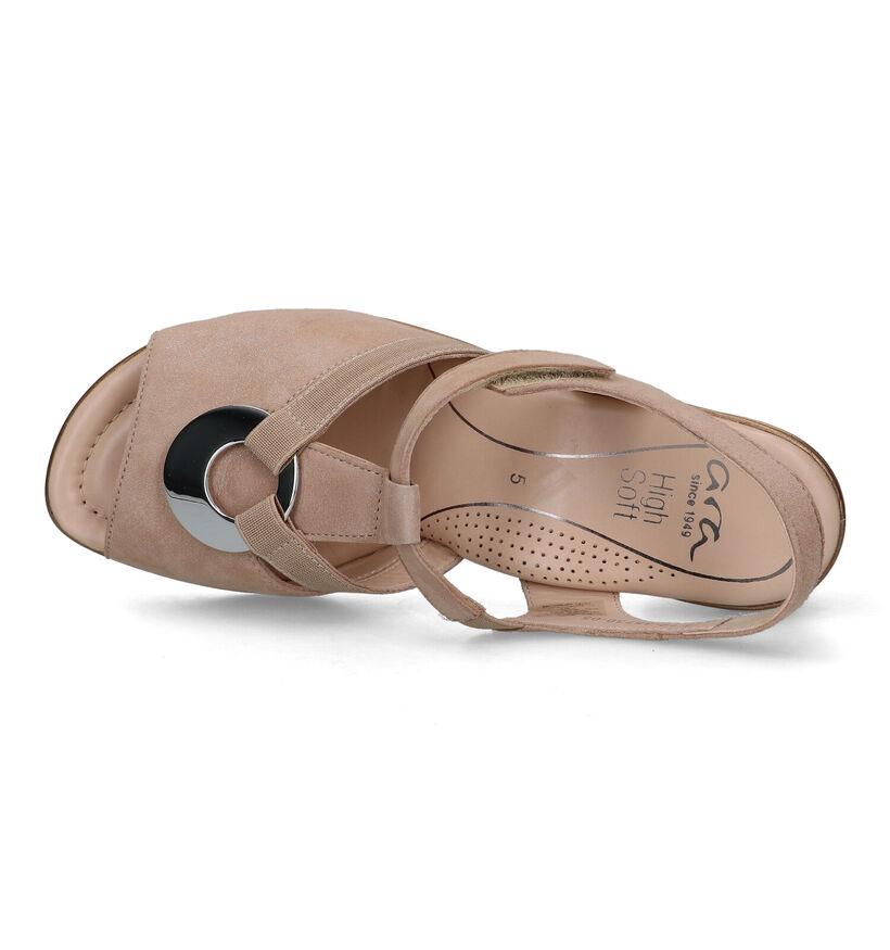 Ara Lugano-S-Highsoft Gouden Sandalen voor dames (321919)