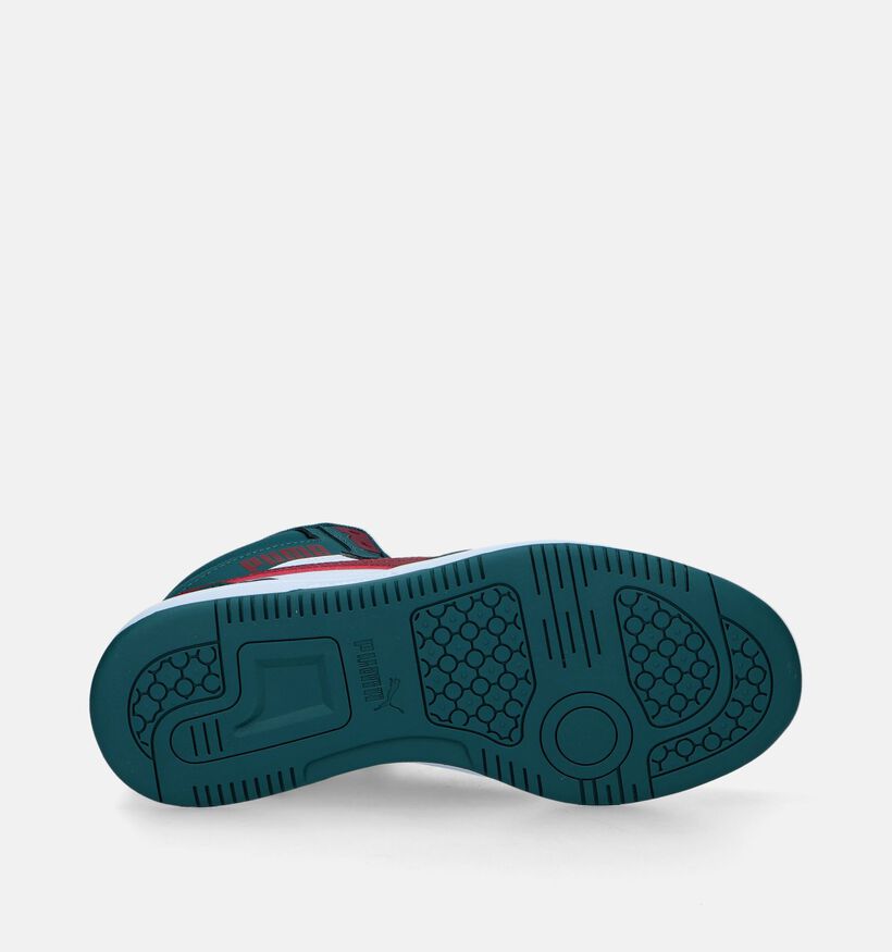 Puma Rebound v6 Baskets en Vert pour filles, garçons (342855)