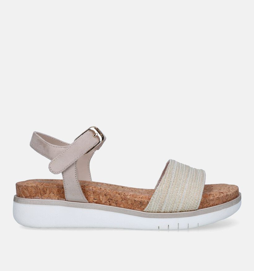 Tamaris Beige Sandalen met sleehak voor dames (335496)