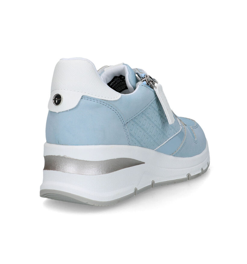 Tamaris Blauwe Wedge Sneakers in kunstleer (320516)