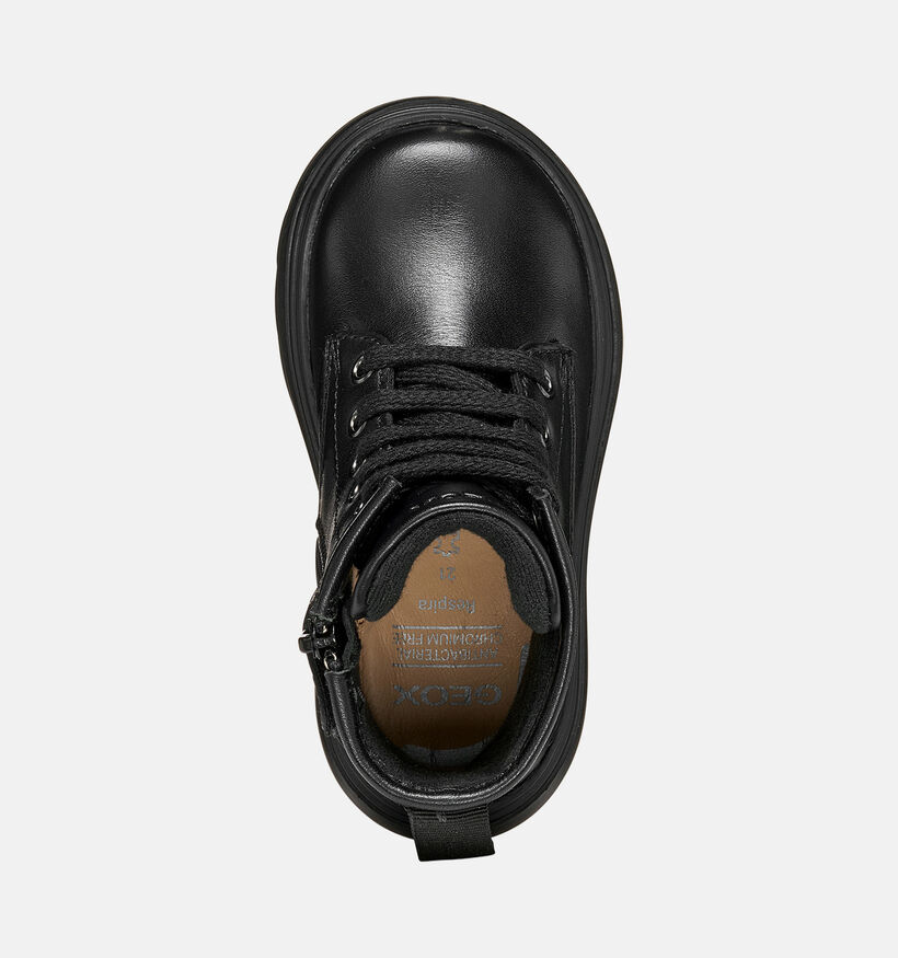 Geox Kiddartah Zwarte Boots met Veters en Rits voor meisjes (377731) - geschikt voor steunzolen