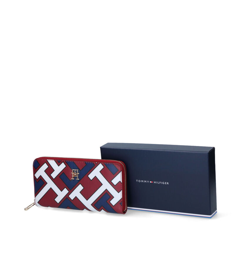 Tommy Hilfiger Iconic Porte-monnaie zippé en Rouge pour femmes (321542)