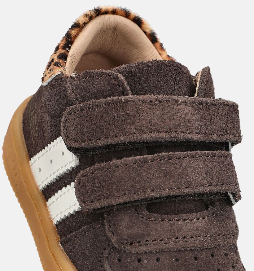 Shoesme Donkerbruine Babysneakers voor meisjes (380792) - geschikt voor steunzolen