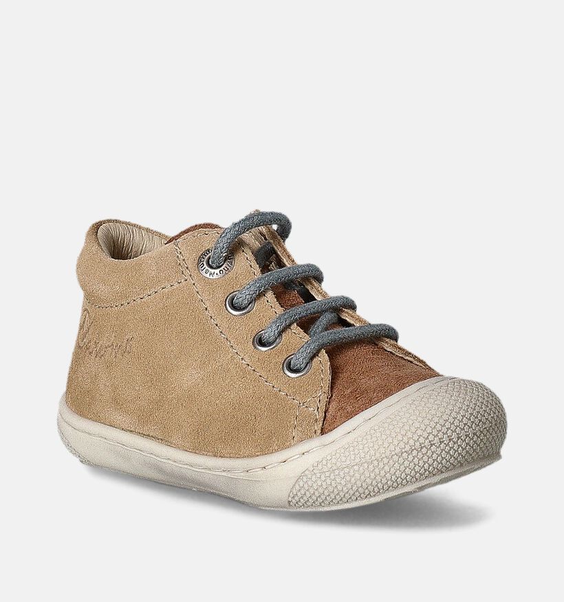 Naturino Cocoon Suede Bruine Babyschoentjes voor meisjes, jongens (355489) - geschikt voor steunzolen