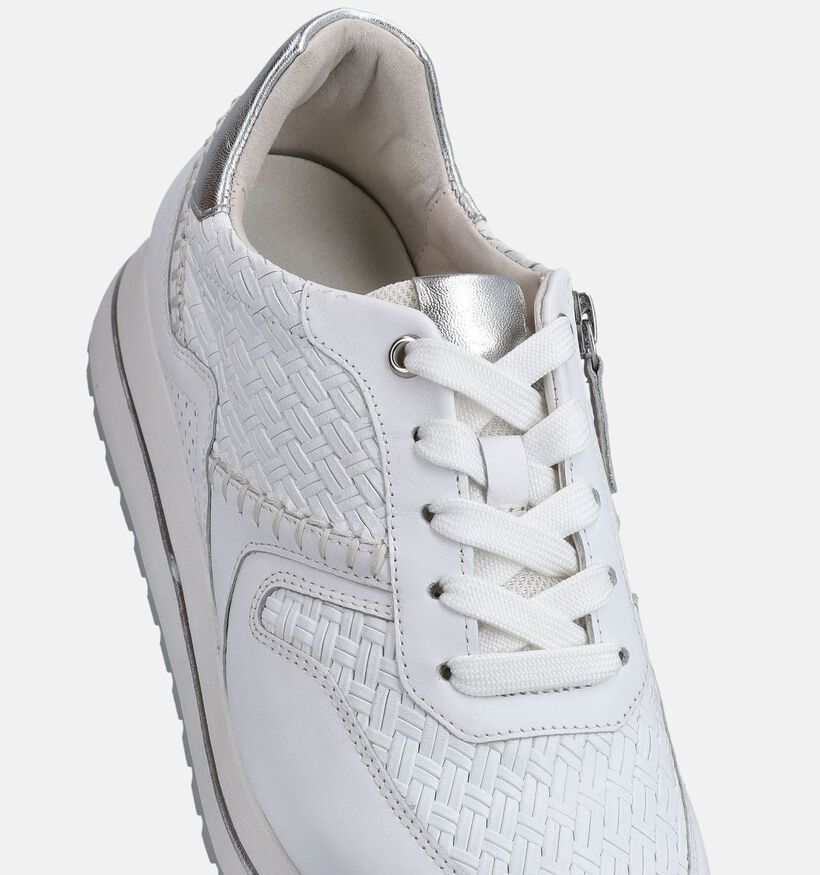Gabor Witte/Zilveren Sneakers voor dames (368365) - geschikt voor steunzolen