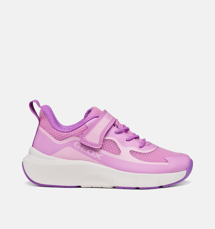 Geox Pro-Ran Girl Baskets basses en Rose pour filles (377735) - pour semelles orthop&eacute;diques