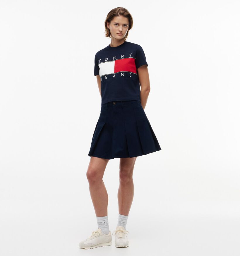 Tommy Hilfiger Reg Flag T-shirt en Bleu fonc&eacute; pour femmes (375854)