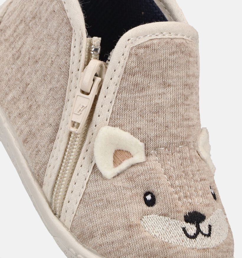 Milo & Mila Pantoufles pour b&eacute;b&eacute; en Beige pour filles (380977) - pour semelles orthop&eacute;diques