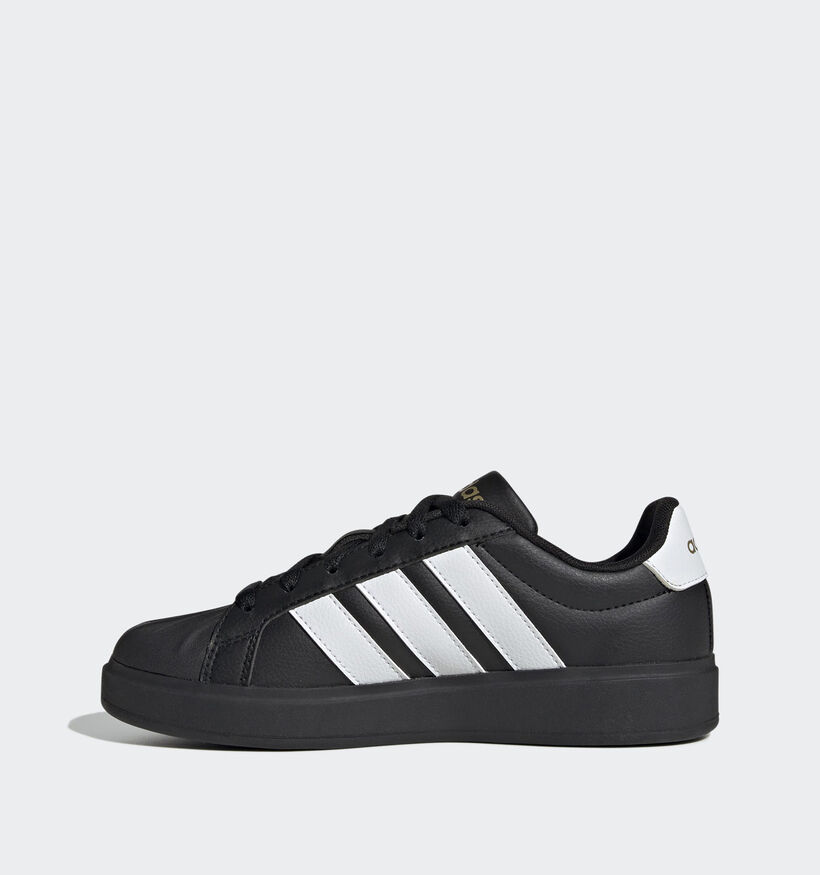 Adidas Streettalk J Baskets basses en Noir pour gar&ccedil;ons (372695) - pour semelles orthop&eacute;diques