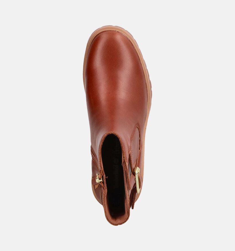 Timberland Stone Heights Mid Chelsea Bottines en Cognac pour femmes (376188) - pour semelles orthop&eacute;diques