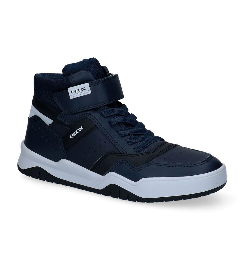 Geox Perth Blauwe Hoge Schoenen in kunstleer (294093)