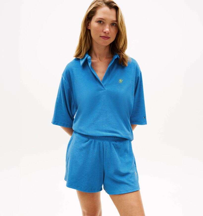 Tommy Hilfiger Toweling Blauwe Polo T-shirt voor dames (369260)