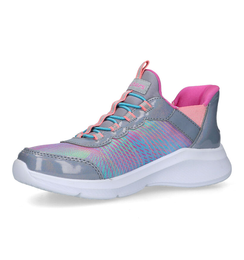 Skechers Dreamy Lites Grijze Sneakers in stof (319544)