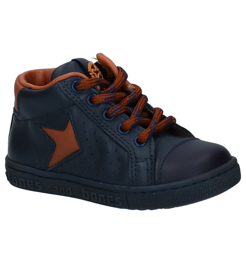 STONES and BONES Murc Blauwe Babyschoenen in leer (295169)