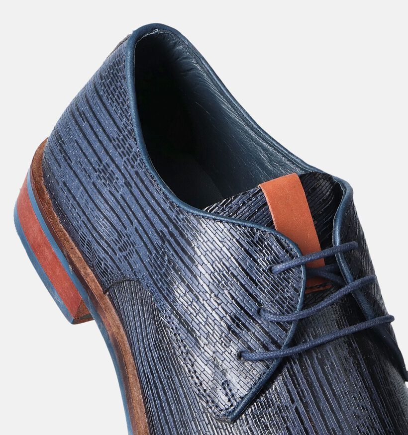 Via Borgo Chaussures Classiques en Bleu pour hommes (357768)