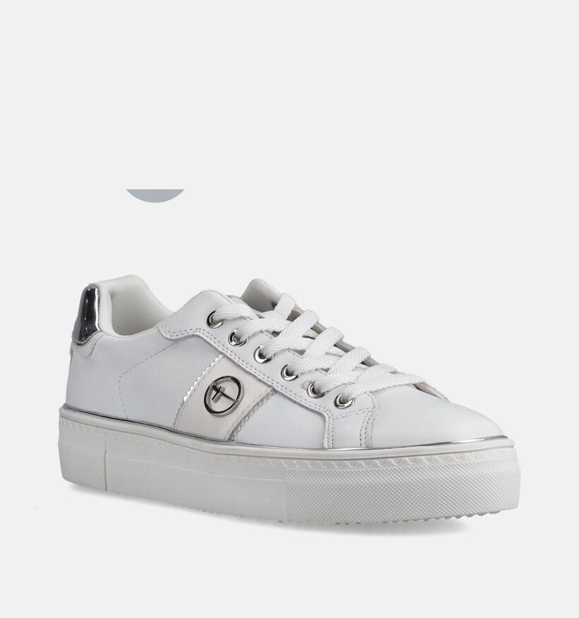 Tamaris Baskets en Blanc/Argent pour femmes (367596) - pour semelles orthop&eacute;diques