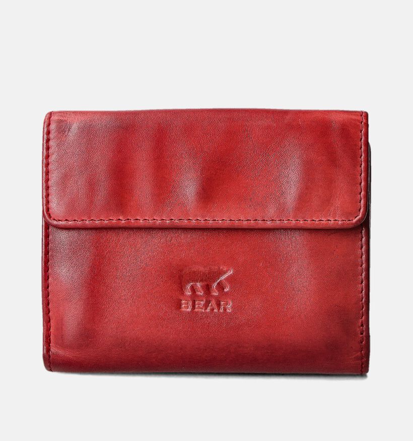 Bear Design Porte-monnaie à rabat en Rouge pour femmes (358868)