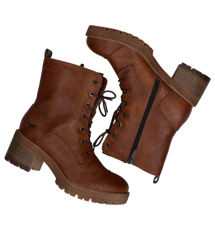 Mustang Cognac Boots in kunstleer (280945)