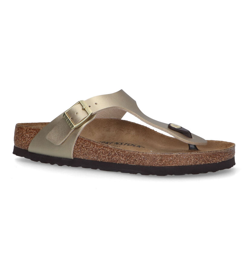 Birkenstock Gizeh Tongs en Or pour femmes (339534)