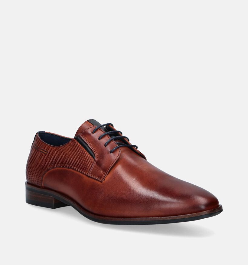 Berkelmans Cognac Gekledeschoenen voor heren (352747) - geschikt voor steunzolen