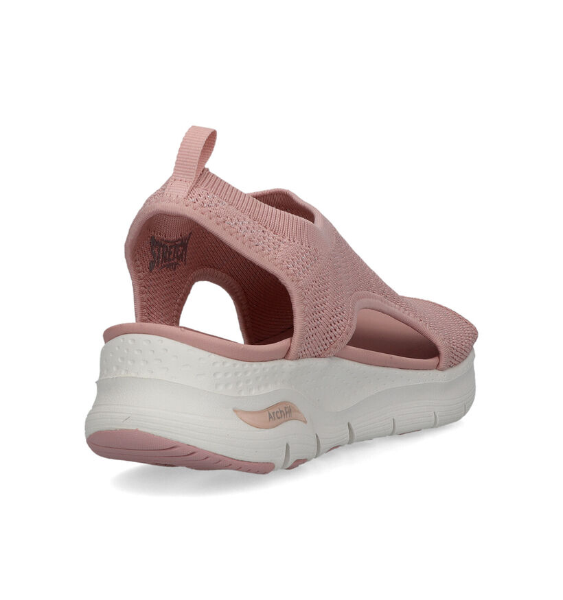 Skechers Arch Fit Sandales en Brun pour femmes (338827)