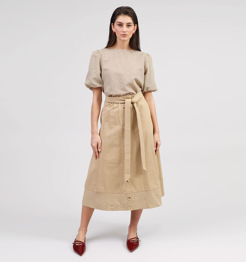 Orfeo Anycia Jupe Mi-longue en Beige pour femmes (358289)