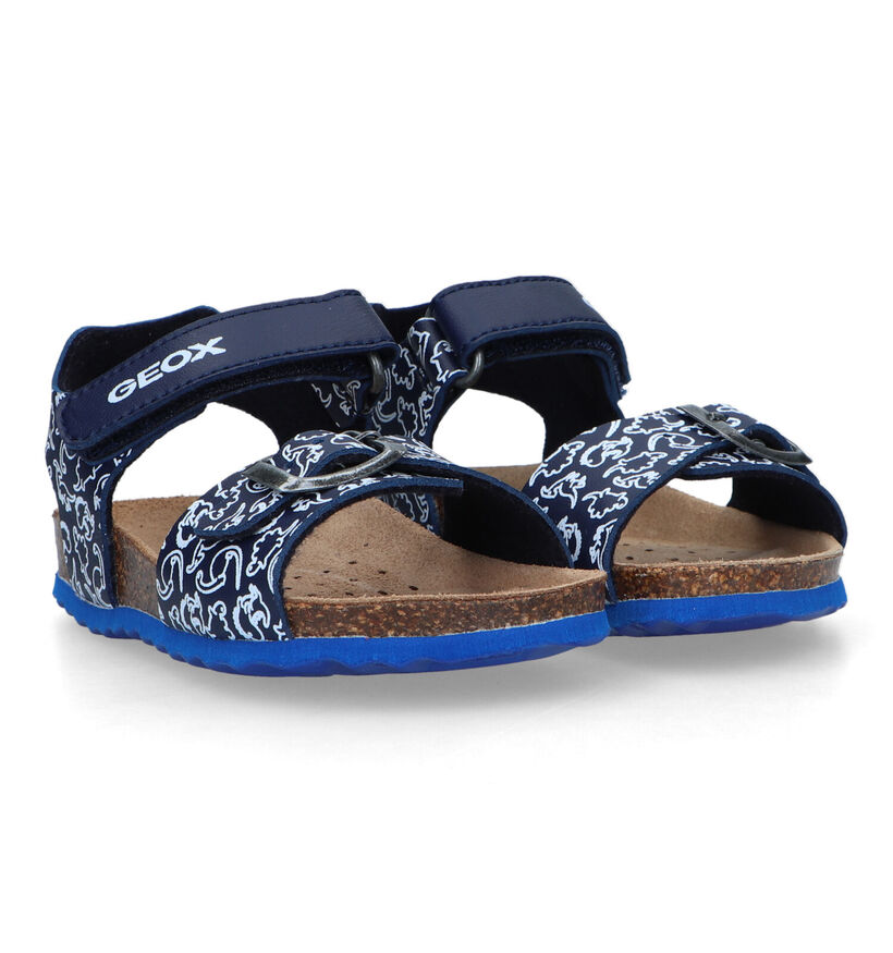 Geox Chalki Blauwe Sandalen in kunstleer (320615)