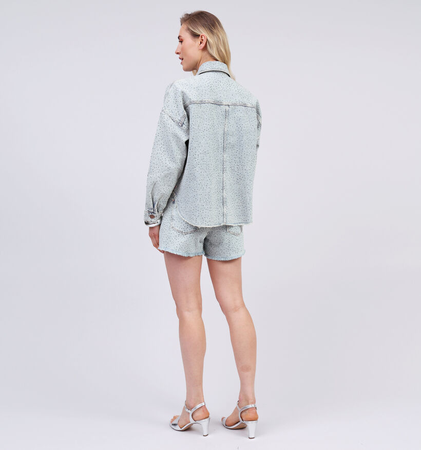 Guess Belle Bling Blauwe Korte Jas Denim voor dames (354588)