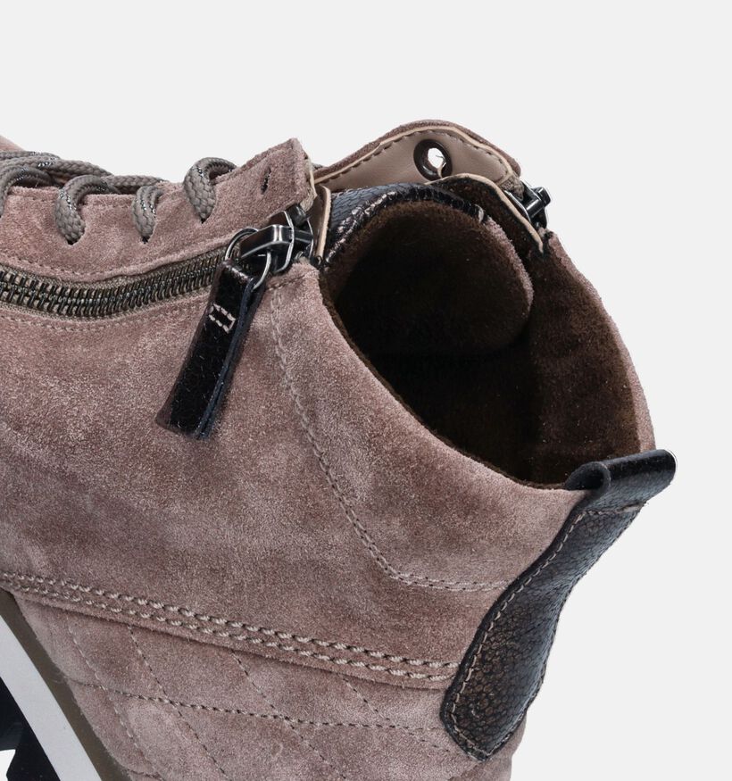 Gabor OptiFit Beige Hoge sneakers voor dames (344745) - geschikt voor steunzolen