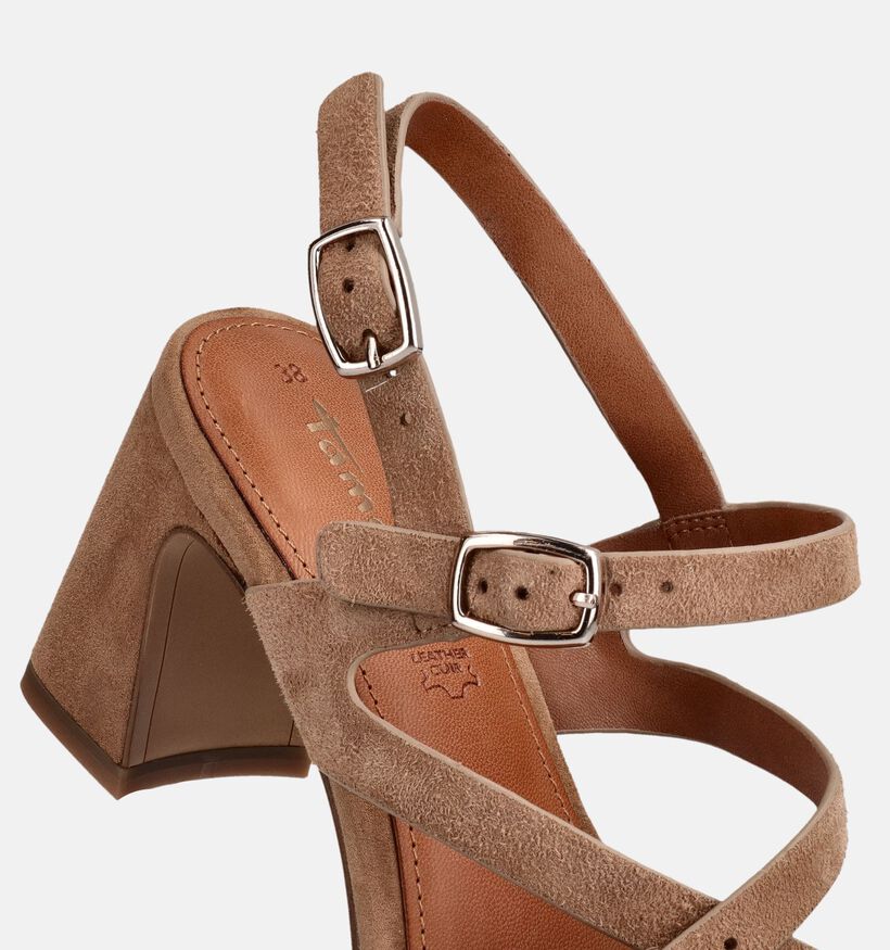 Tamaris Beige Sandalen met hak voor dames (371766)