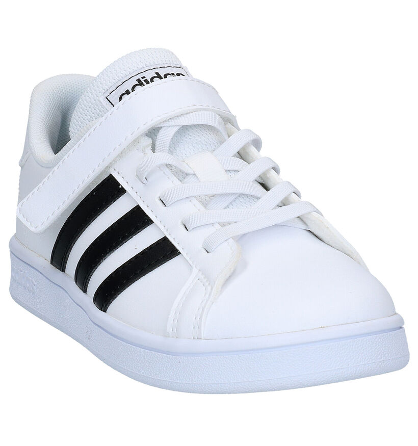 adidas Grand Court C Witte Sneakers voor jongens (318923)