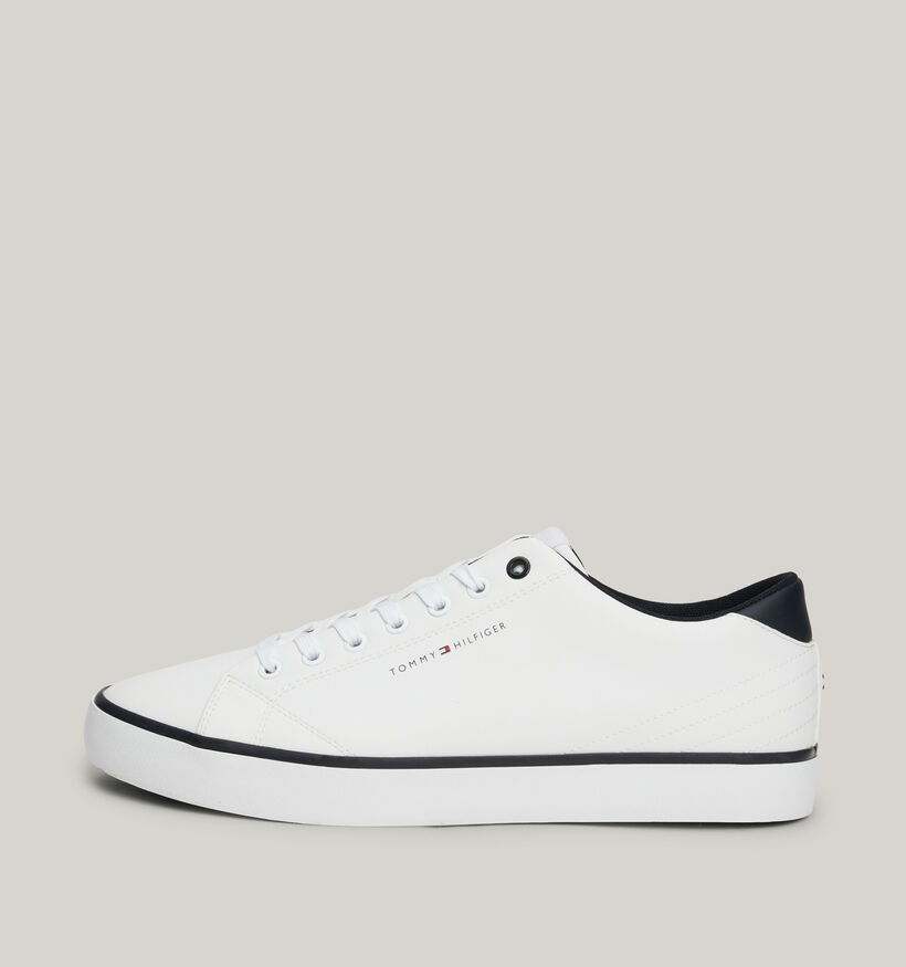 Tommy HilfigerVulc Low Chambray Witte Veterschoenen voor heren (352825)