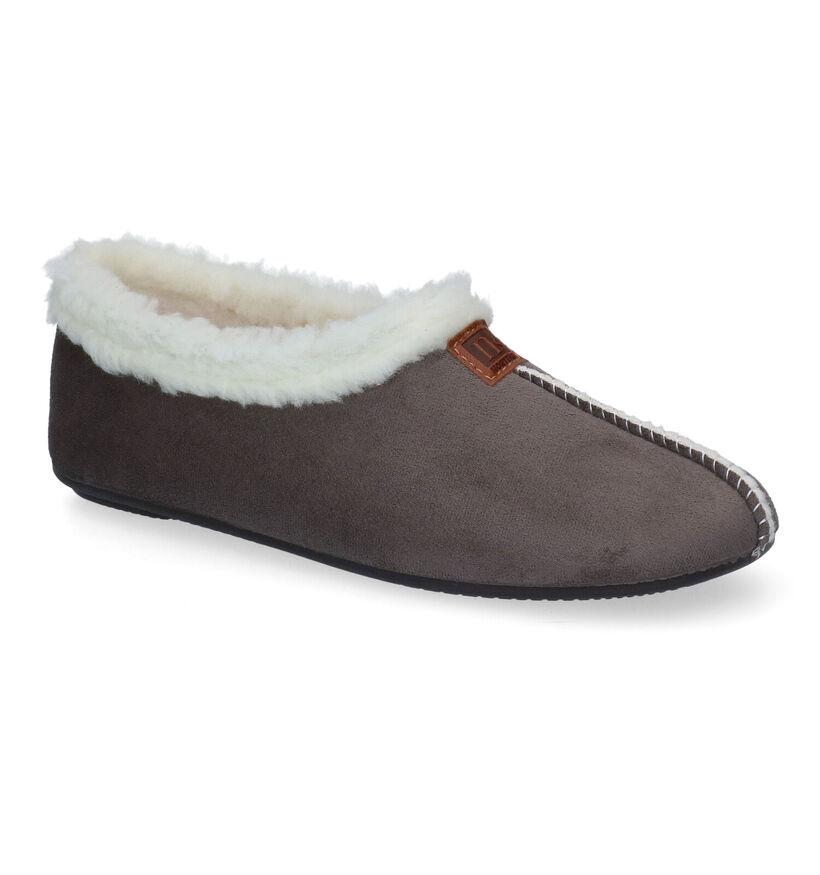 Nortena's Grijze Pantoffels in faux fur (311094)