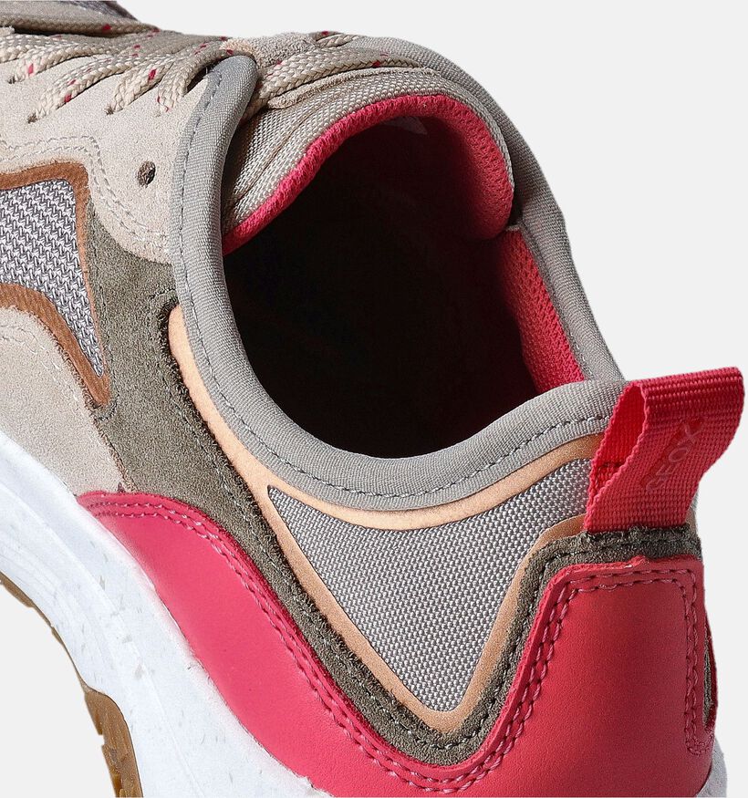 Geox Oliviera Grip Grijze Sneakers voor dames (351675) - geschikt voor steunzolen