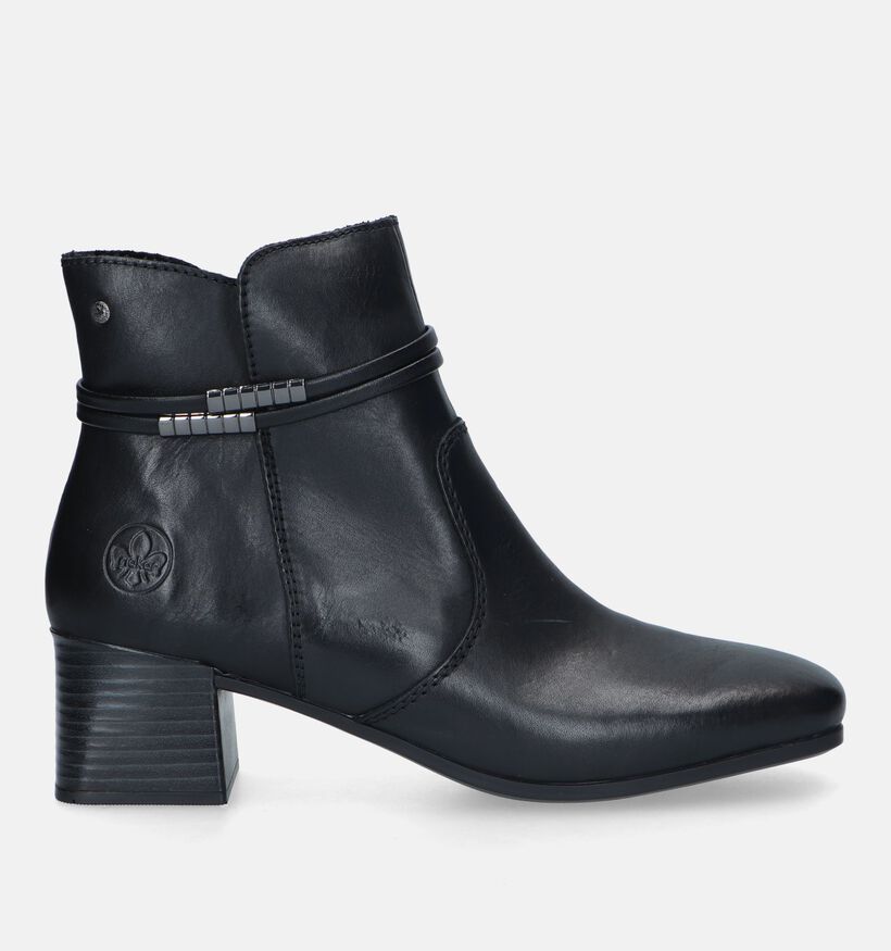 Rieker Bottines avec tallon carré en Noir pour femmes (328441)