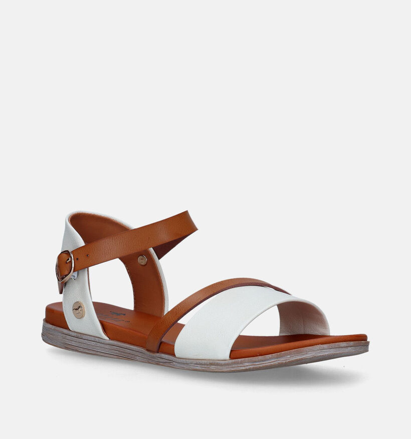 Mustang Sandales plates en Blanc pour femmes (338764)