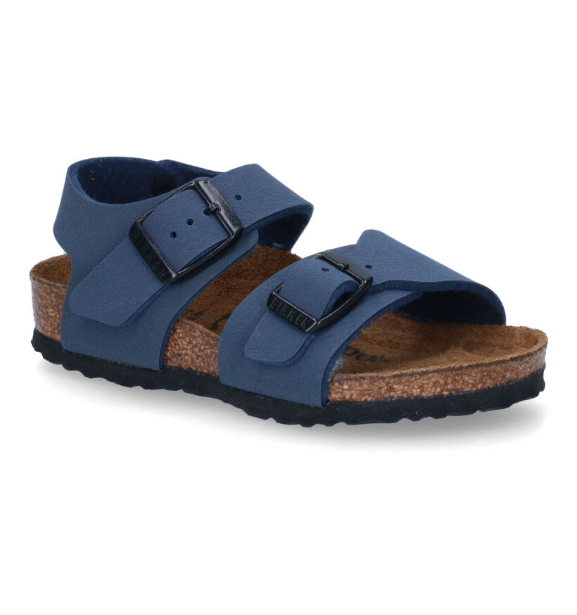 Birkenstock New York  Sandales en Noir pour garçons (338096)