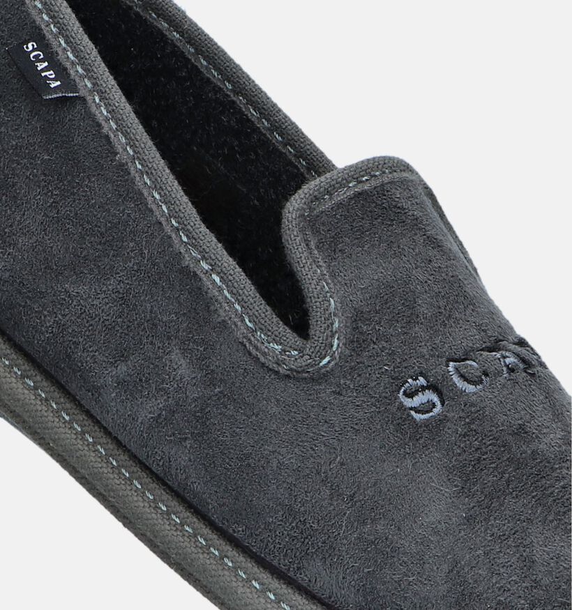 Scapa Grijze Pantoffels voor steunzolen voor heren (347764) - geschikt voor steunzolen