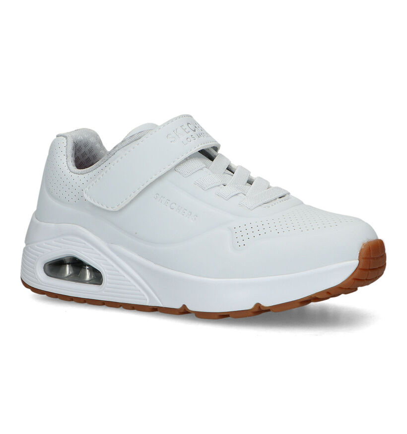 Skechers Uno Air Blitz Witte Sneakers in kunstleer (319547)