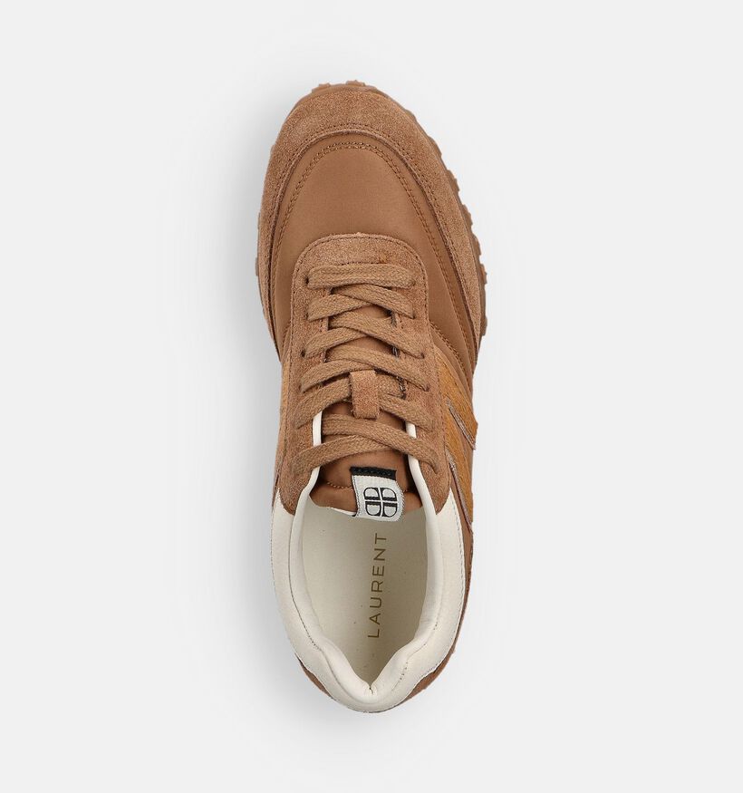 Laurent David Lichtbruine Veterschoenen voor dames (365035) - geschikt voor steunzolen