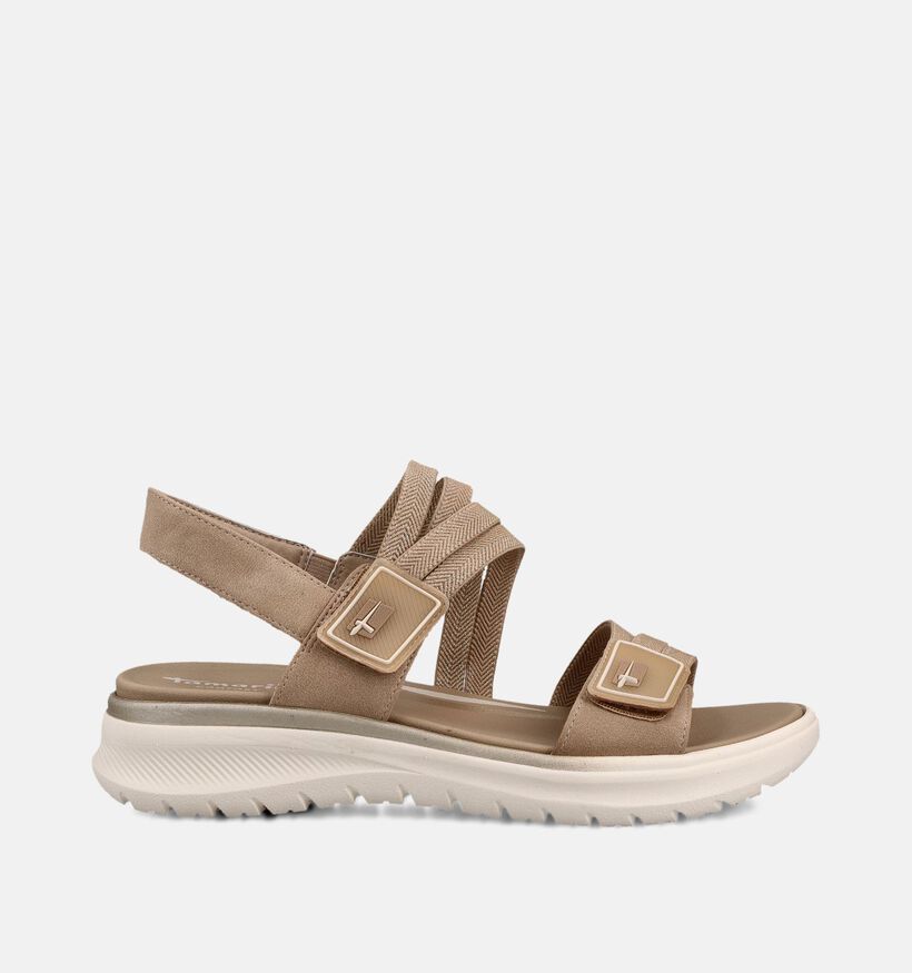 Tamaris Comfort Donkerbeige/Gouden Sandalen voor steunzolen voor dames (371803) - geschikt voor steunzolen