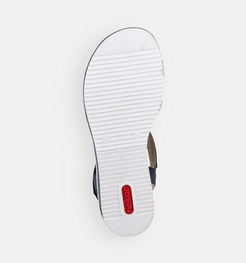 Rieker Sandales compens&eacute;es en Bleu pour femmes (370430)