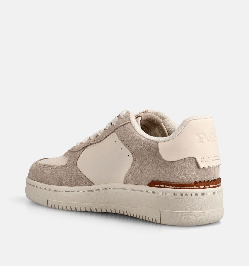 Polo Ralph Lauren Masters Baskets basses en Beige/Ecru pour femmes (377204) - pour semelles orthop&eacute;diques