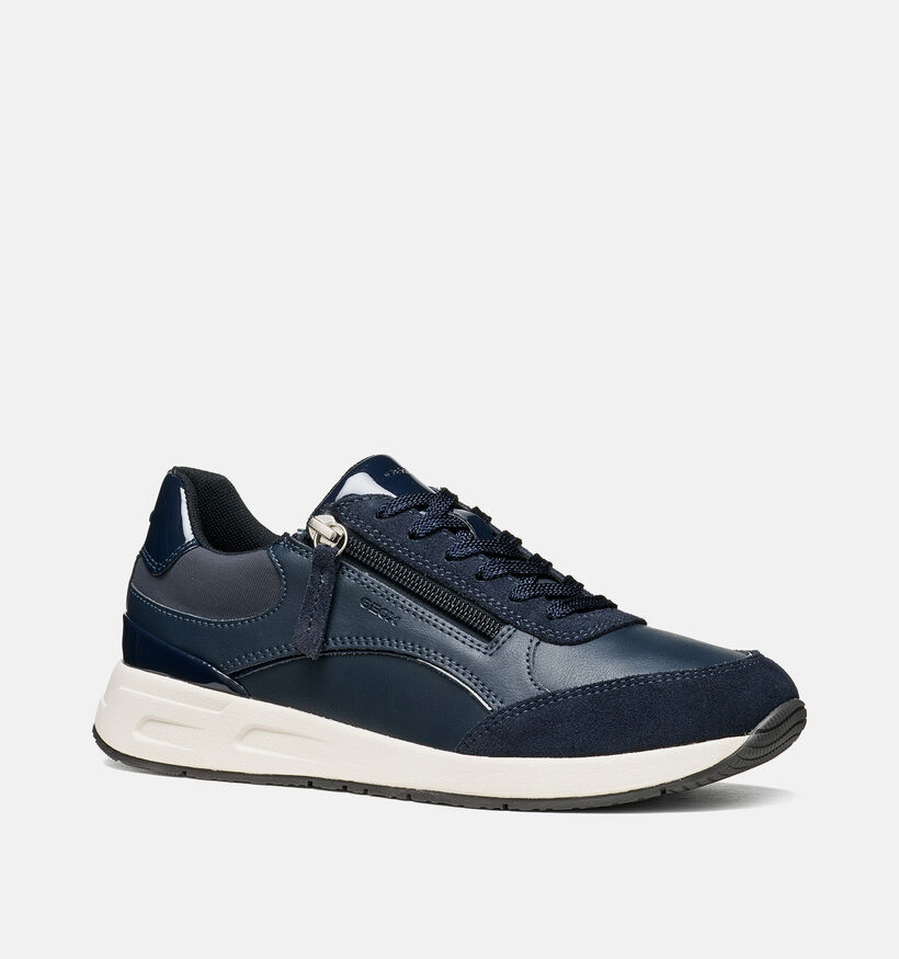 Geox Bulmya Donkerblauwe Sneaker met Veter en Rits voor dames (377777) - geschikt voor steunzolen