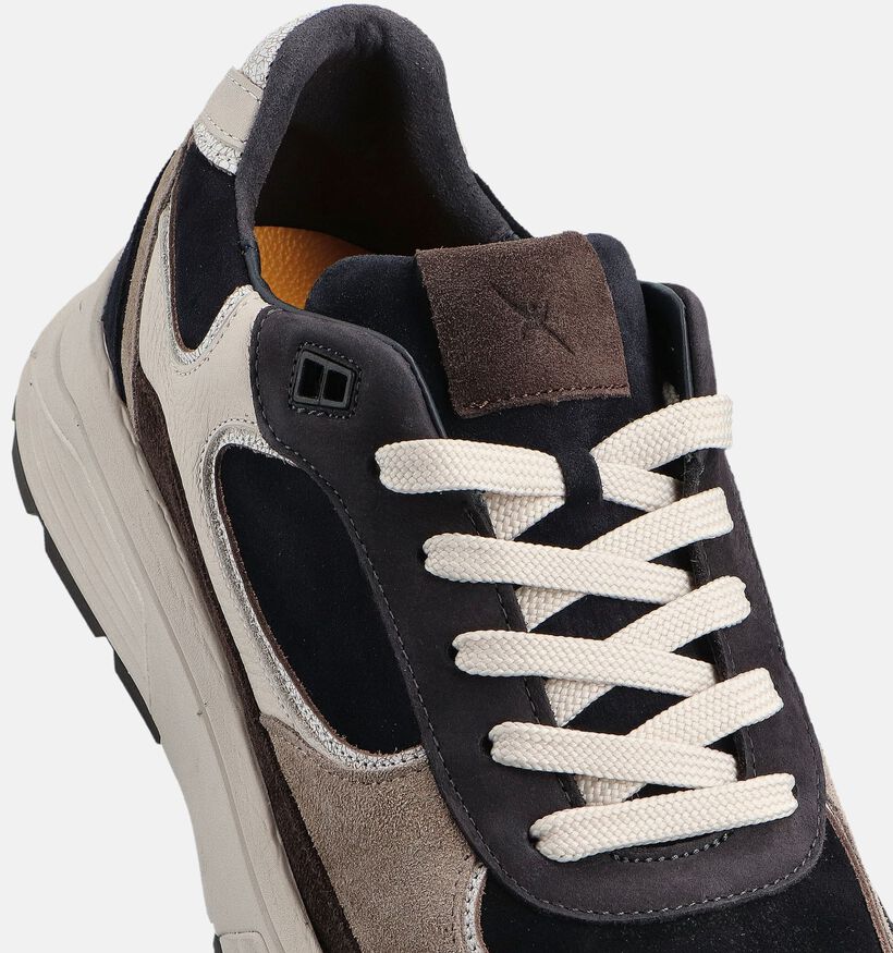 Xsensible Manhattan Chaussures plates en Bleu/Beige pour hommes (363773) - pour semelles orthopédiques