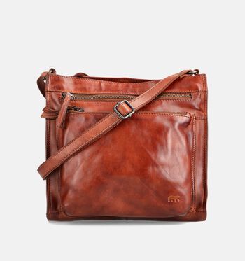 Bear Design Schoudertassen Cognac/Bruin/Rood